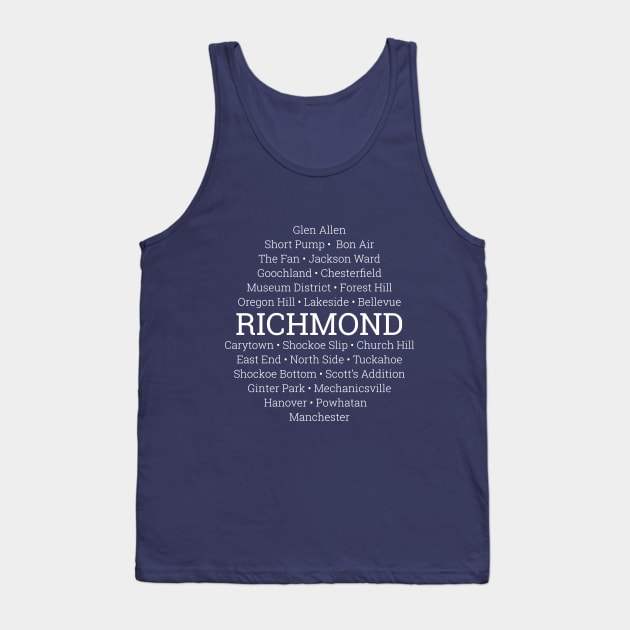 Neighborhoods of Richmond, Virginia Tank Top by Ramabyte